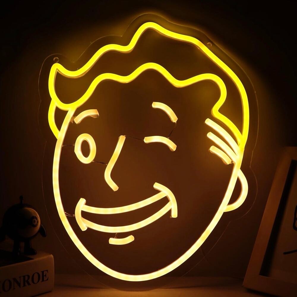 Vault Boy Neon Sign Fallout Night Light Room Wall Decor Netflix